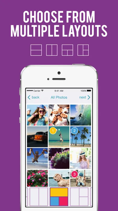 صور Photo Collage Portrait Studio: Cool patterns, effects, grids, frames + layouts