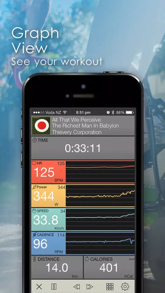 ภาพหน้าจอของ BikeDash - indoor trainer with ANT+ & Bluetooth