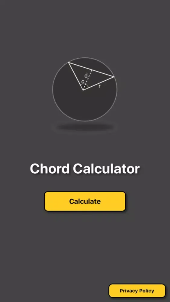 Скриншоты Chord length calculator circle