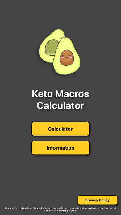 Keto Macro Calculator Screenshots