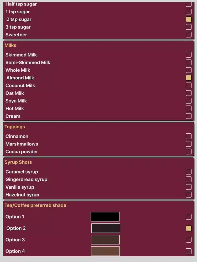 صور Coffee / tea list organiser iPad 