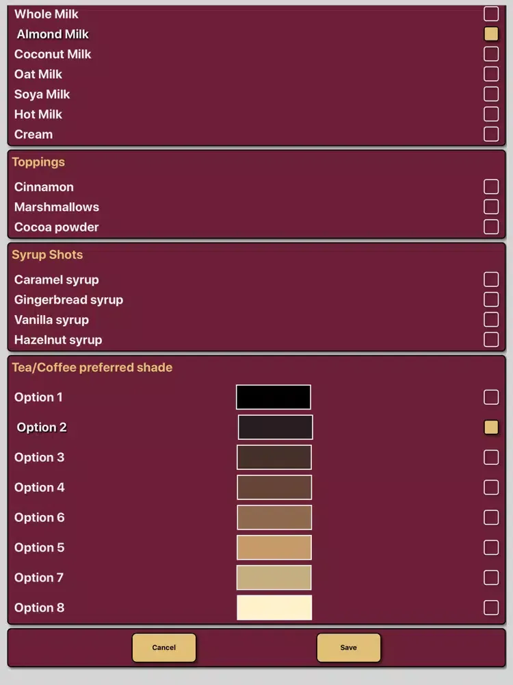 صور Coffee / tea list organiser iPad 