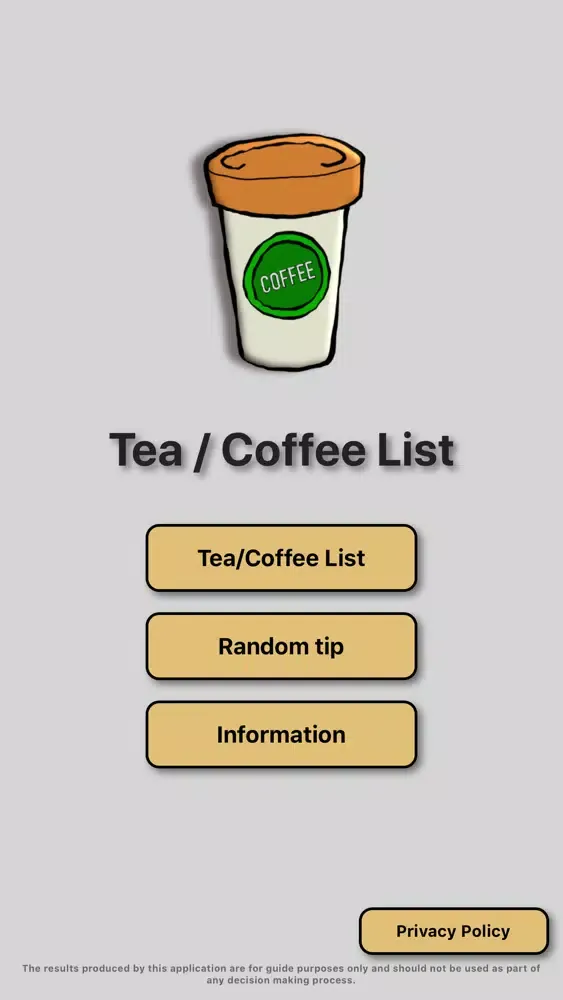 صور Coffee / tea list organiser