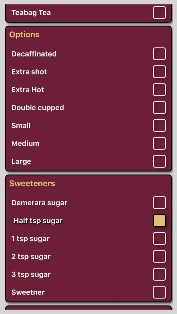 صور Coffee / tea list organiser