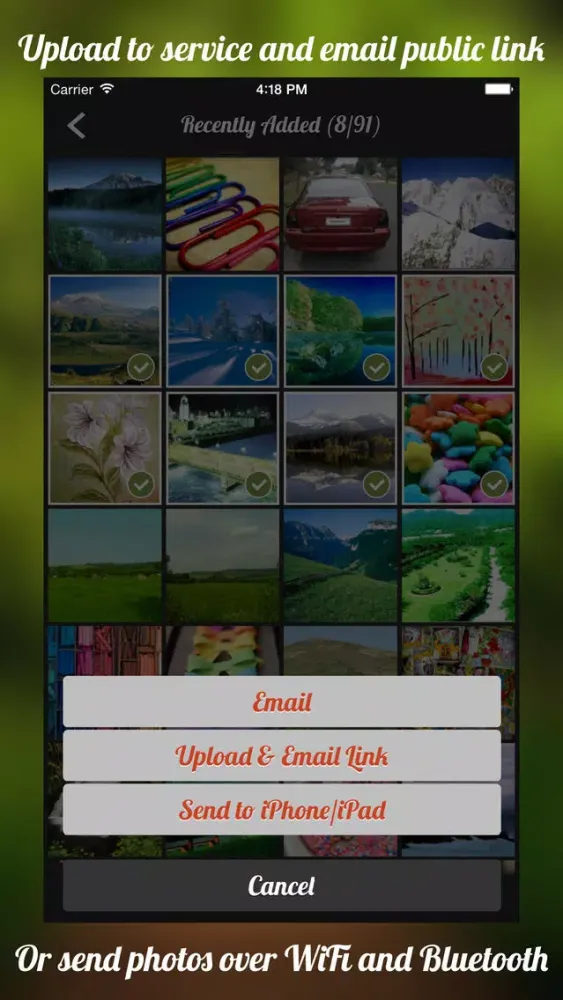 Tangkapan skrin PhotoSender: Share Photos