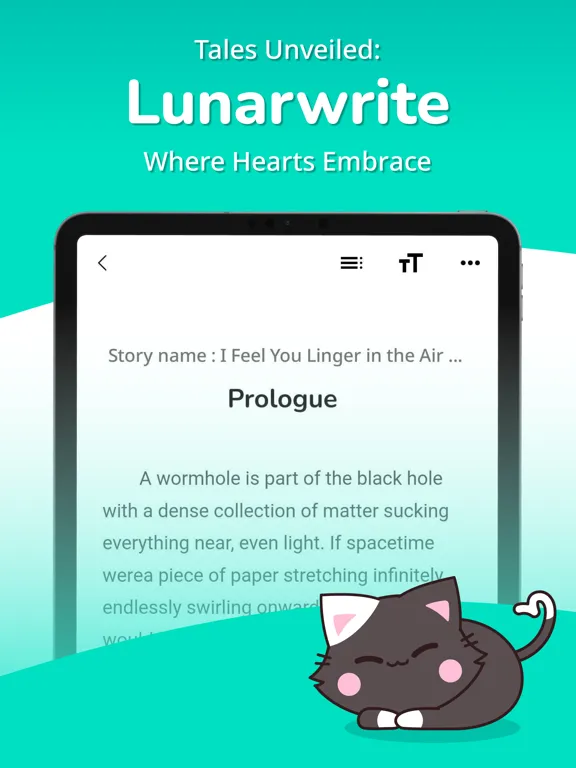 ภาพหน้าจอของ Lunarwrite iPad 