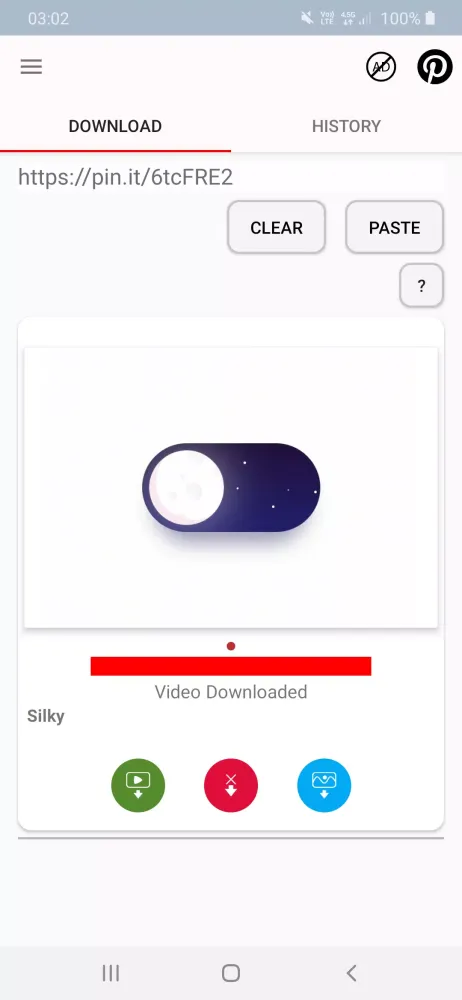 Video&Photo Downloader for Pinterest স্ক্রিনশট