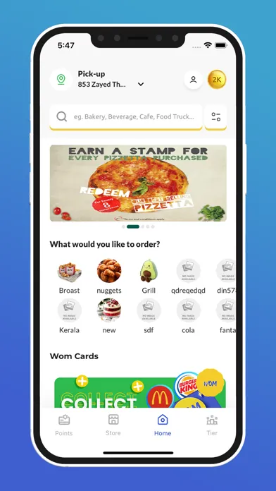 WOM APP سکرین شاٹس