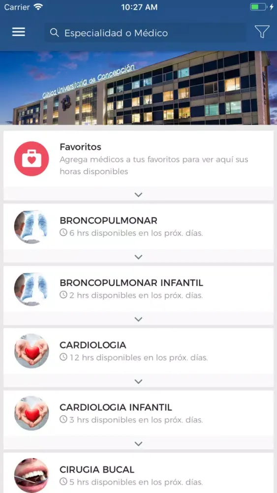 Tangkapan layar Clínica Univ. Concepción