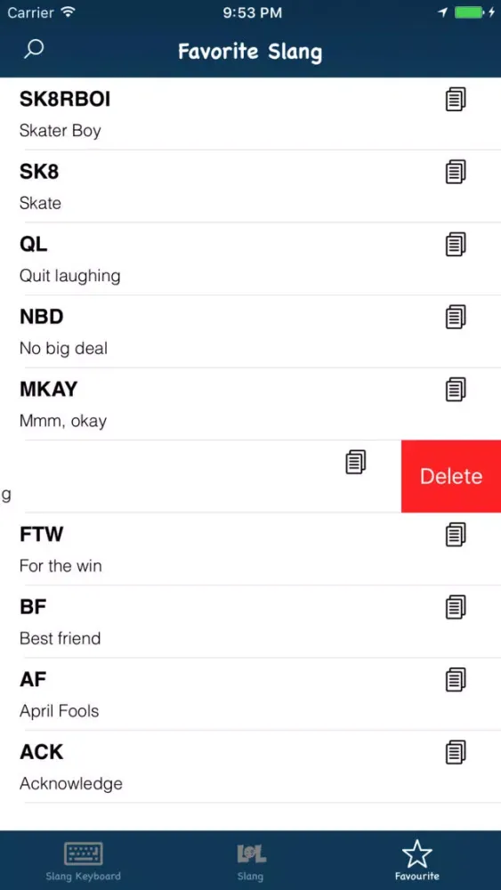 SlangBoard سکرین شاٹس