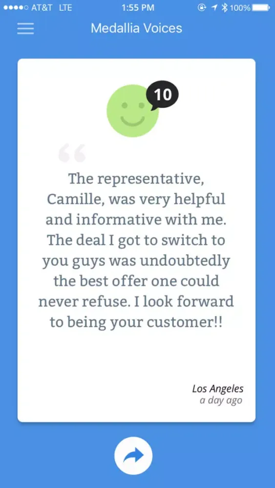 Medallia Voices Screenshots