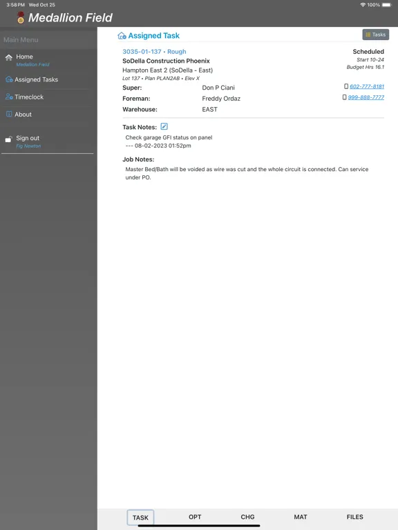 Ảnh chụp màn hình của Medallion Field iPad 