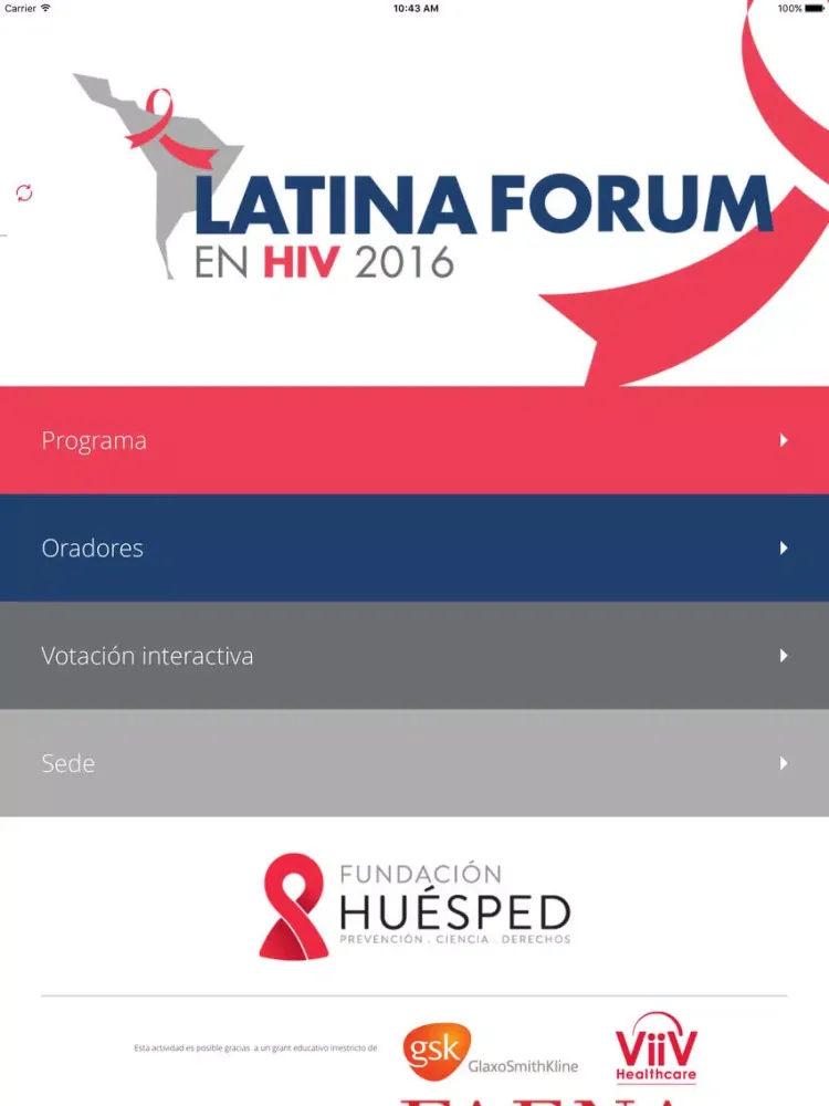 Скриншоты Latina Forum en HIV iPad 