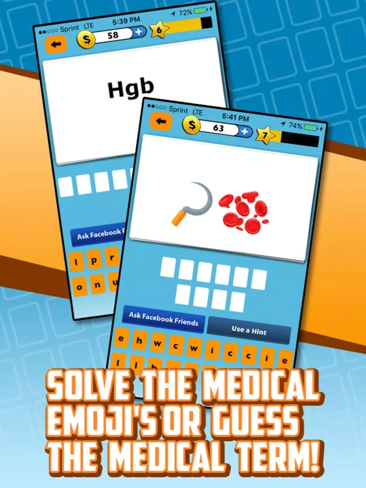 Guess The Medical Terminology & Emoji Trivia iPad 应用截图