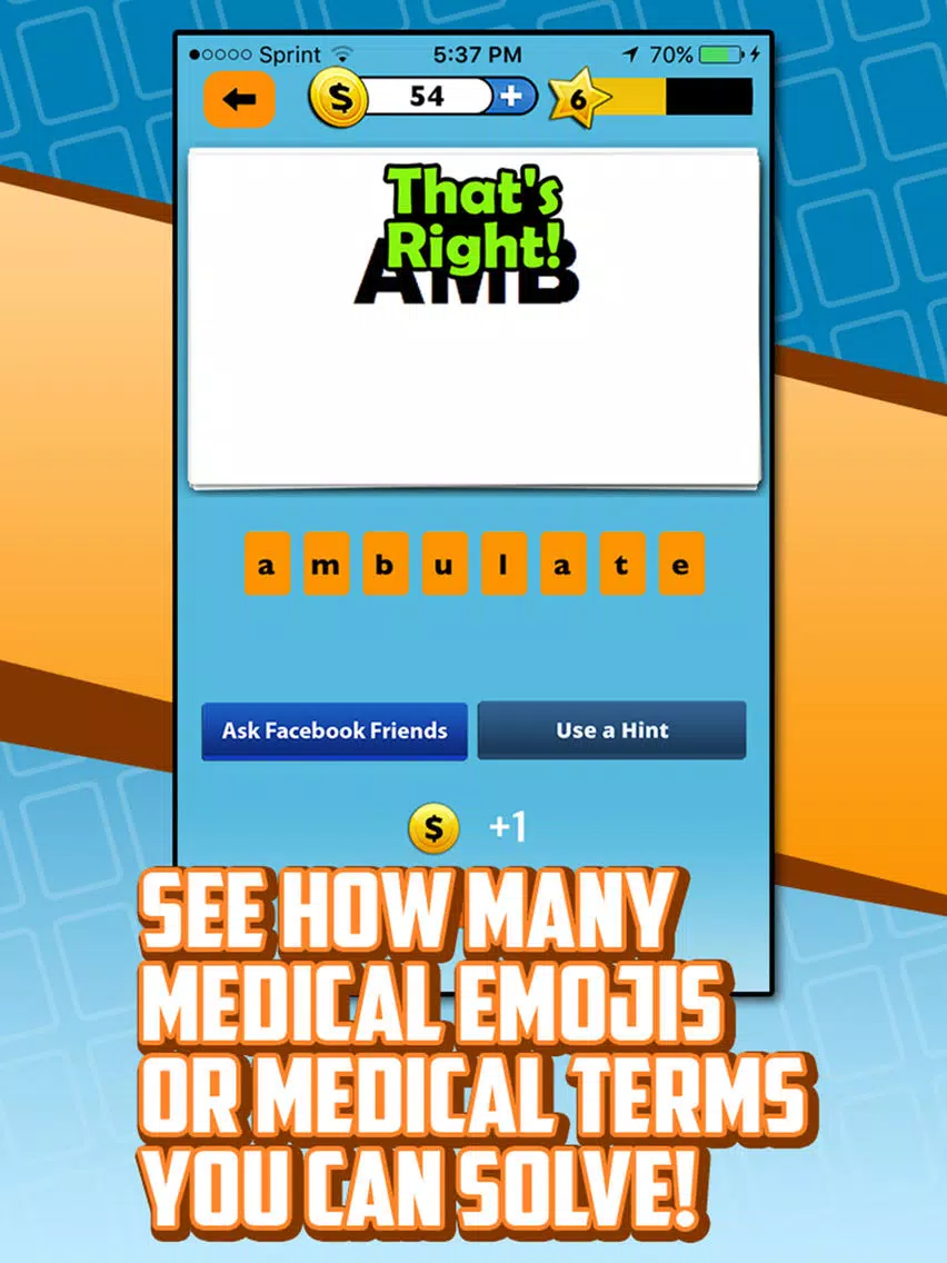 ภาพหน้าจอของ Guess The Medical Terminology & Emoji Trivia iPad 