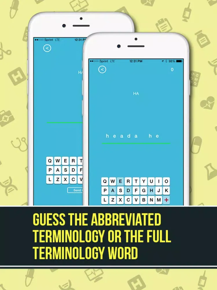 Zrzuty ekranu Guess The Medical Terminology - A Word Game And Quiz For Students, Nurses, Doctors and Health Professionals iPad 