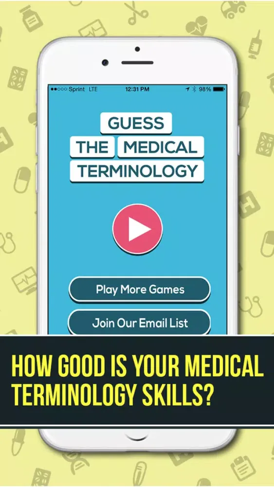 Zrzuty ekranu Guess The Medical Terminology - A Word Game And Quiz For Students, Nurses, Doctors and Health Professionals