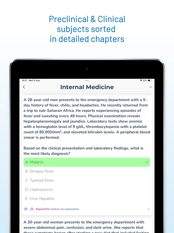 تصاویر MedBrane: Med School Exam Prep iPad 