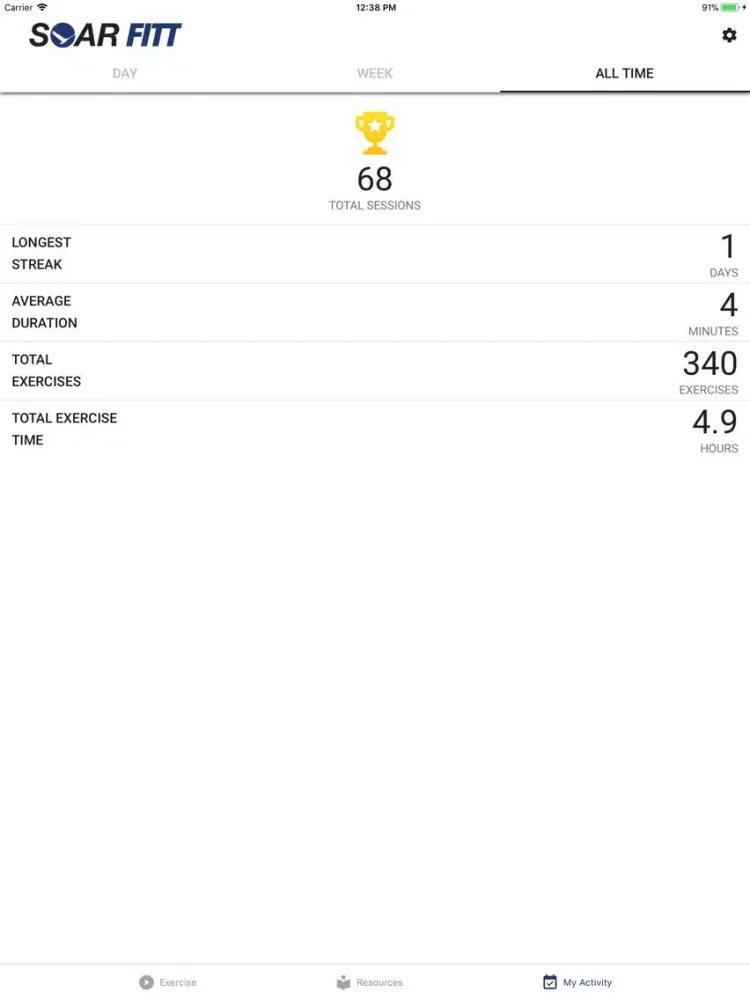 Ảnh chụp màn hình của SOAR FITT for Patients iPad 