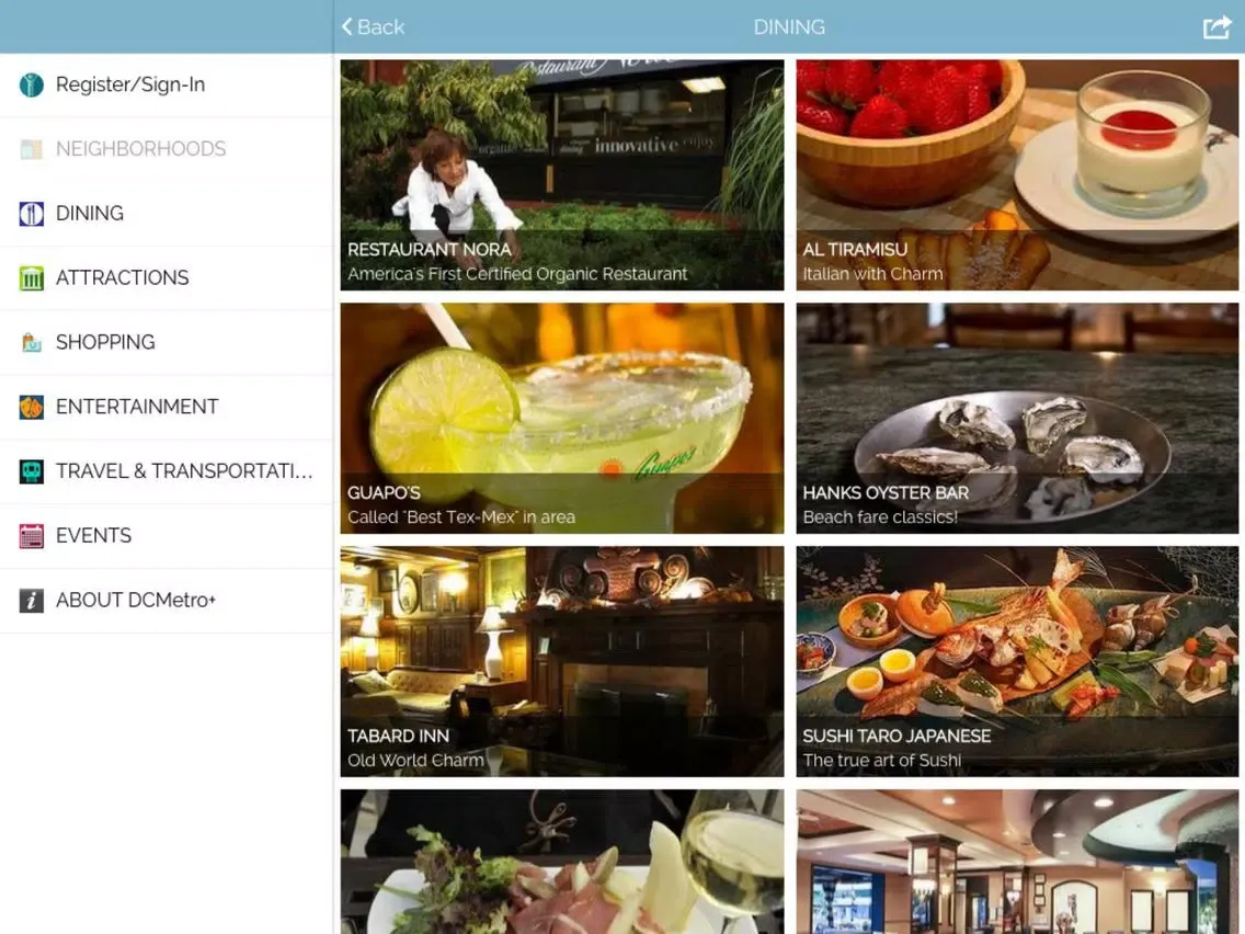Washington Guide by DC Metro+ iPad  스크린샷