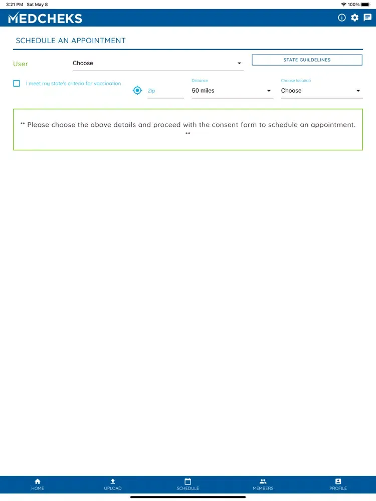 MedCheks Vaccination Pass iPad  Ekran Görüntüleri