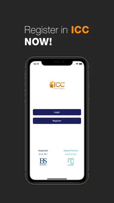 Capturas de tela do ICC Conference
