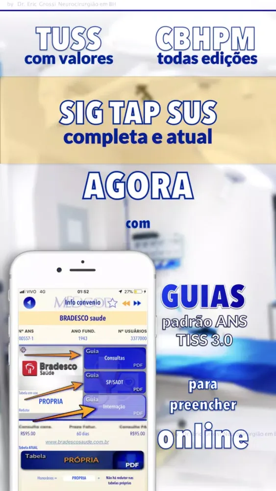 ภาพหน้าจอของ MEDcodigos TUSS SUS CBHPM BR