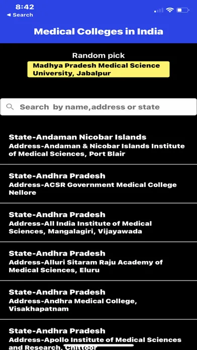 Скриншоты Medical Colleges in India