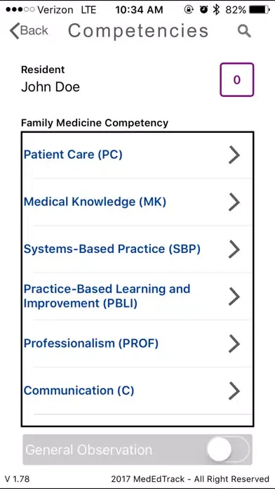 Capturas de tela do MedEdTrack Faculty App