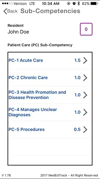 Capturas de tela do MedEdTrack Faculty App