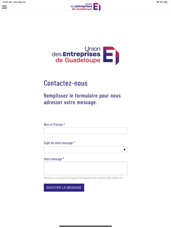 UDE Guadeloupe iPad 應用截圖