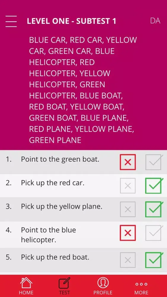 COT Test سکرین شاٹس