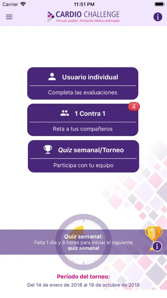 Ảnh chụp màn hình của Cardio Challenge