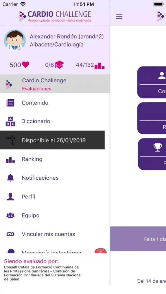 Ảnh chụp màn hình của Cardio Challenge