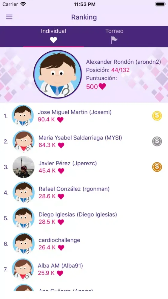 Ảnh chụp màn hình của Cardio Challenge