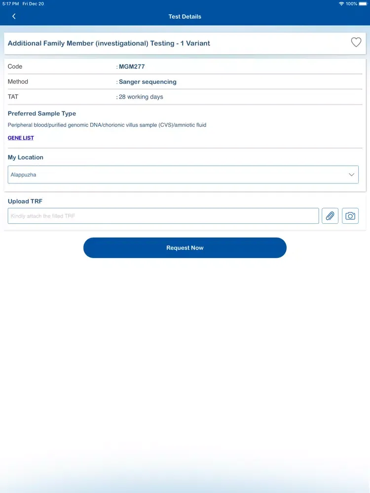 Capturas de pantalla de MedGenome Clinician App iPad 