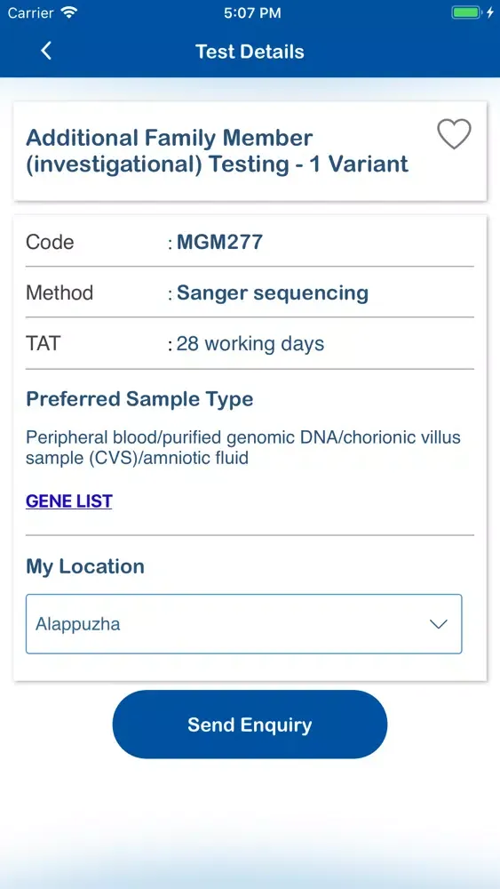 Capturas de pantalla de MedGenome Clinician App