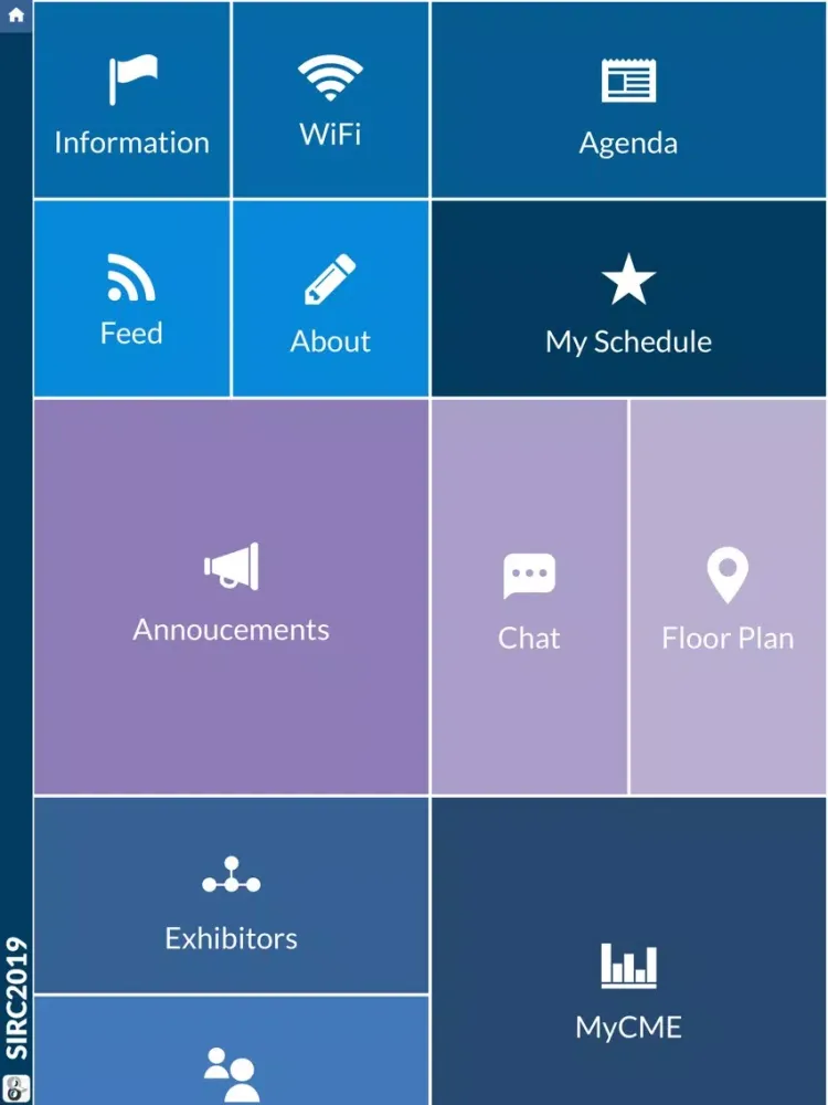 Capturas de tela do SIRC2019 iPad 