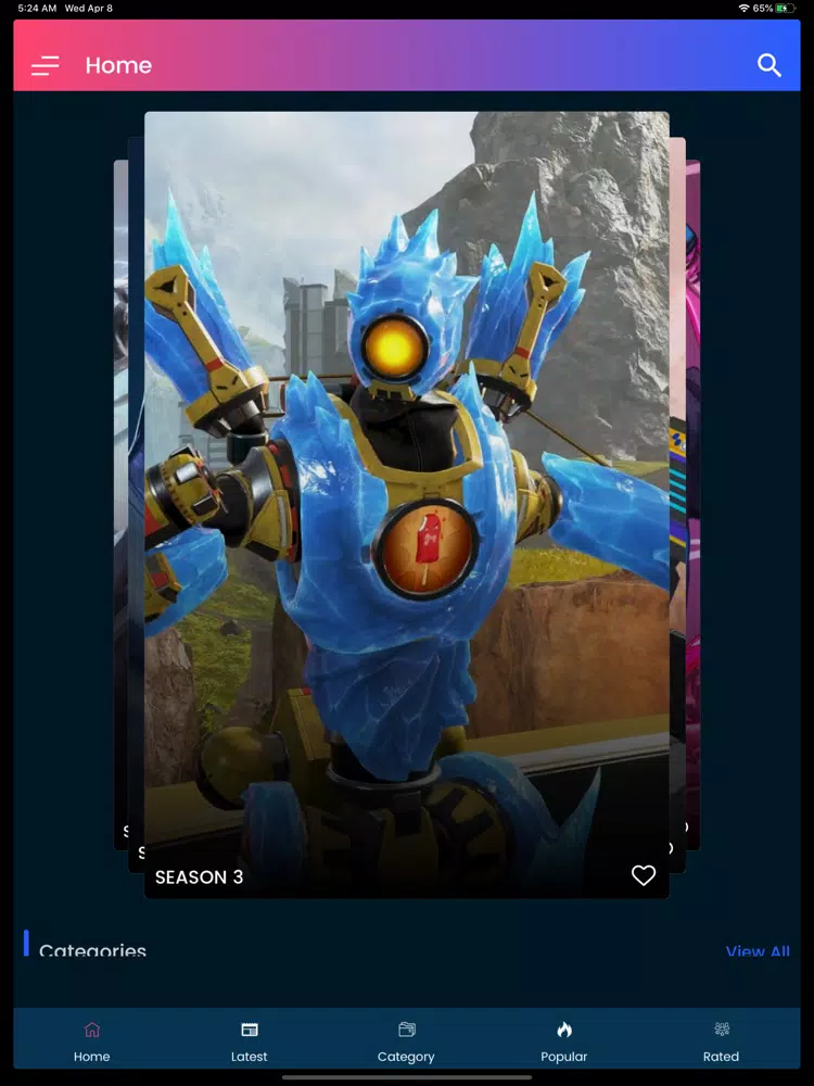 Ảnh chụp màn hình của Wallpaper For Apex Legends iPad 