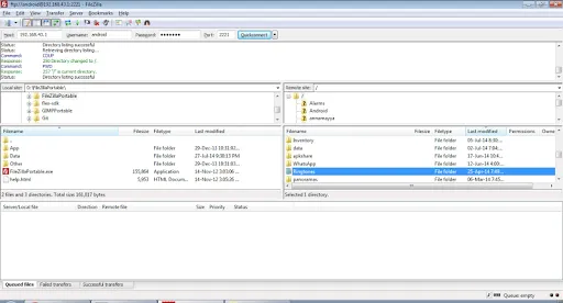 WiFi FTP Server Screenshots