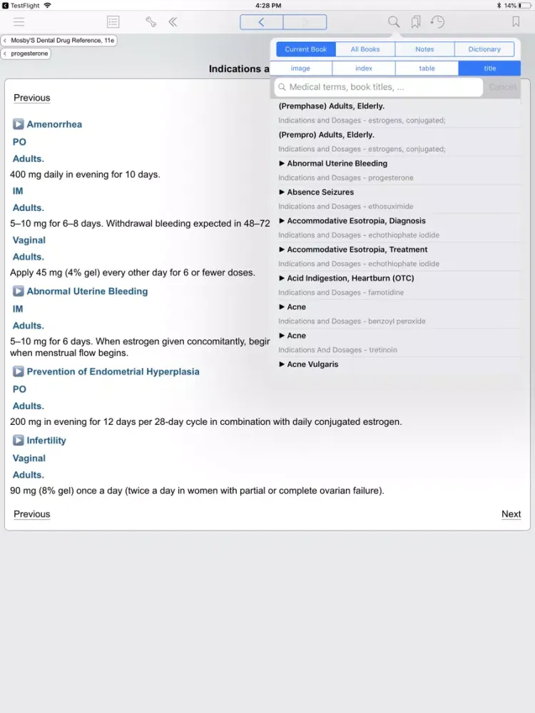 Mosby's Dental Drug Ref, 11 ED iPad  स्क्रीनशॉट