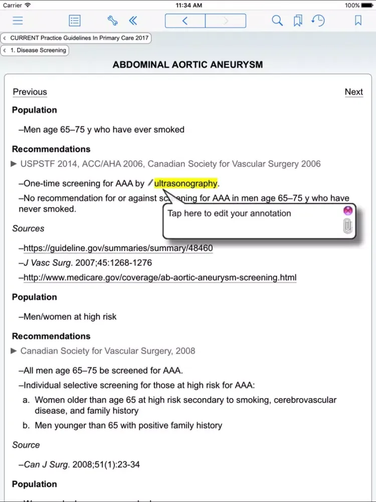CURRENT Practice Guidelines In Primary Care 2017 iPad  Ekran Görüntüleri