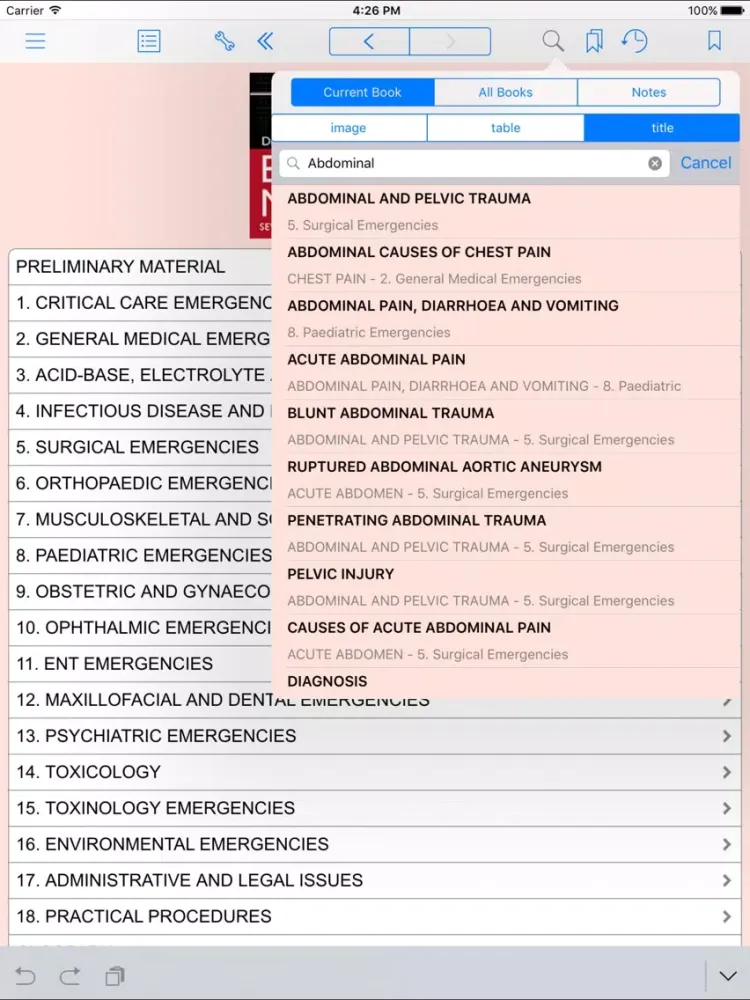 Capturas de tela do Emergency Medicine Diag & Mang iPad 