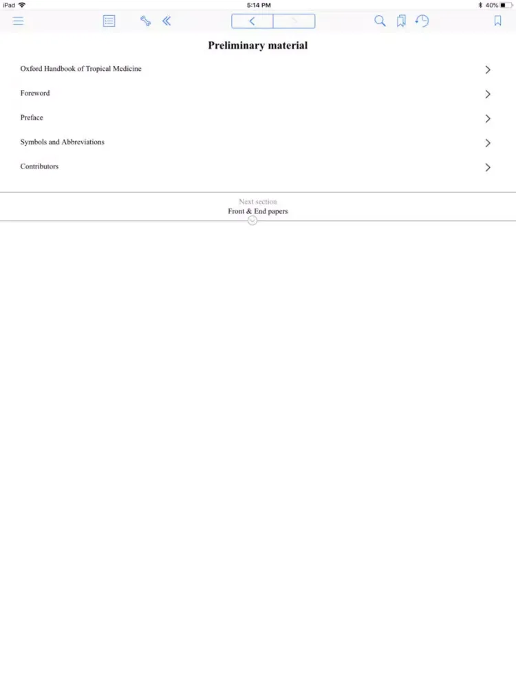 Oxf HB of Tropical Medicine,4E iPad  Screenshots