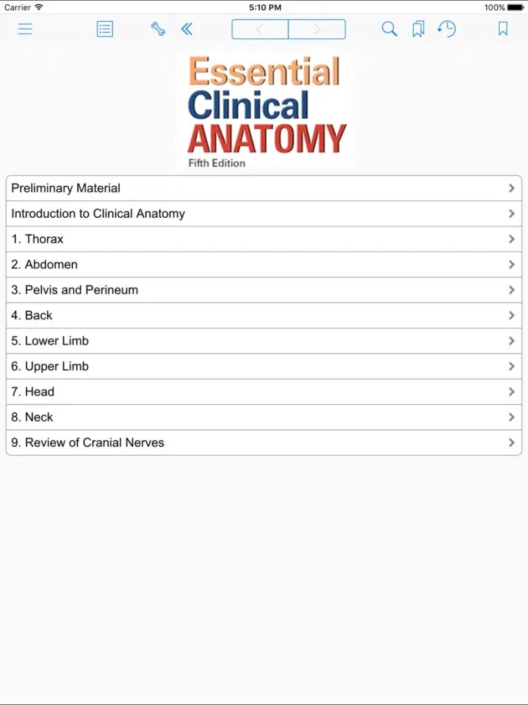 Capturas de tela do Essential Clinical Anatomy, Fifth Edition iPad 