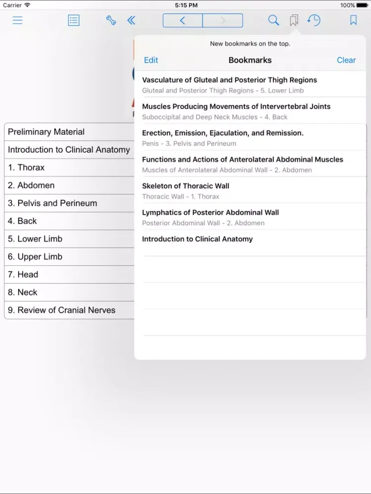 Capturas de tela do Essential Clinical Anatomy, Fifth Edition iPad 