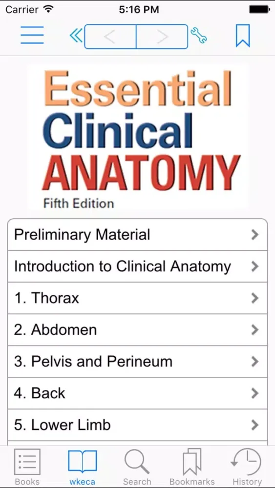 Capturas de tela do Essential Clinical Anatomy, Fifth Edition