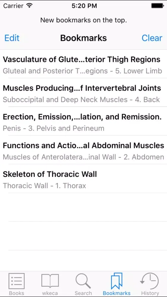 Capturas de tela do Essential Clinical Anatomy, Fifth Edition