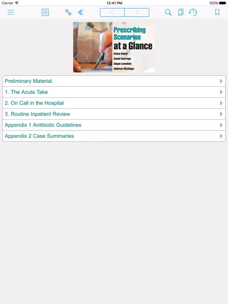 Tangkapan layar Prescribing Scenarios at a Glance iPad 