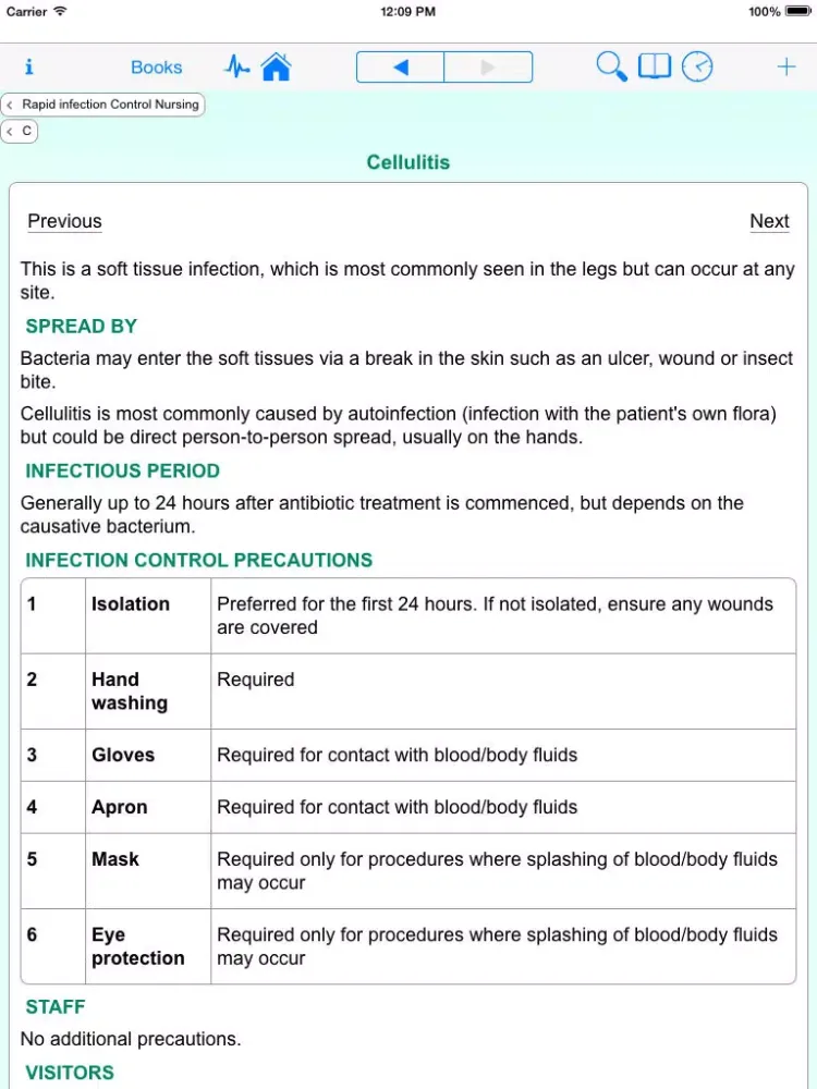 Rapid Infection Control Nursing(FREE Sample) iPad 应用截图
